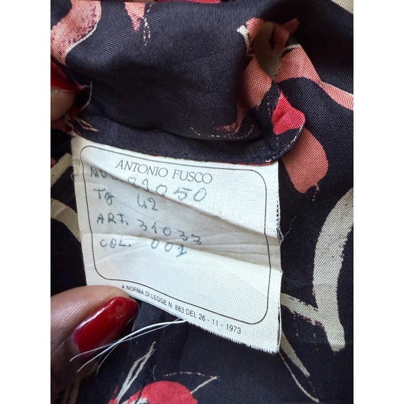 Antonio Fusco Vintage Floral Halter Dress Pink Italian Designer Size S - Picture 4 of 4